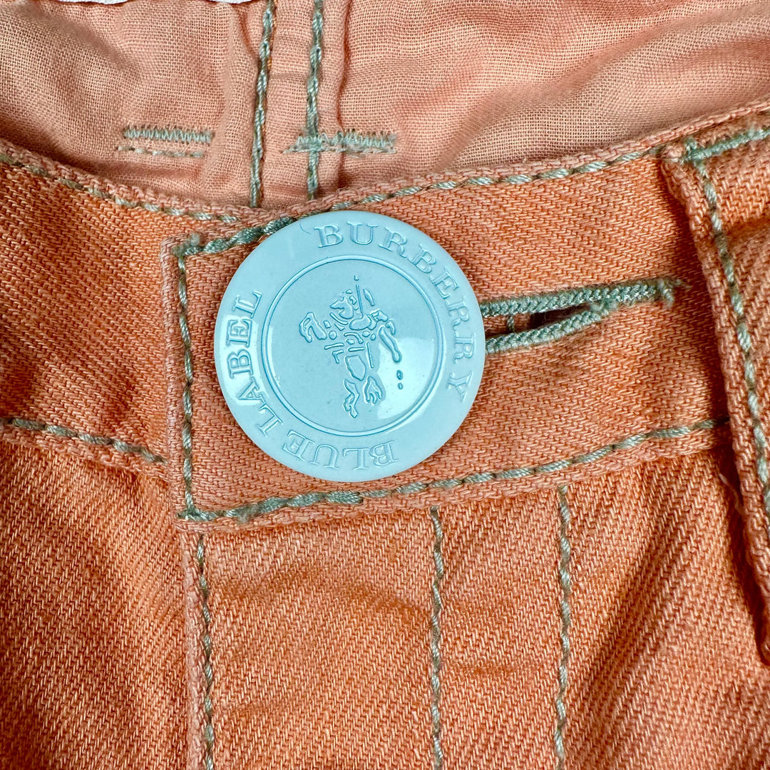 Burberry Blue Label Ladies Sherbet Denim Low Rise Crop Jeans - Size 24 - Jean Pool