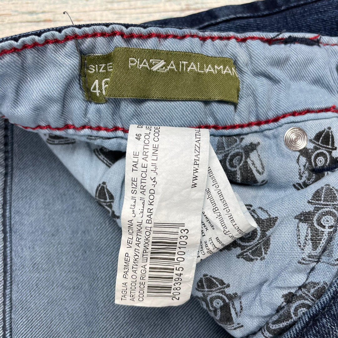 Piazza Italiaman Distressed Slim Fit Jeans - Size 46 It or 30" - Jean Pool
