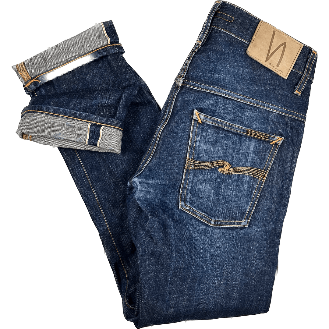 Nudie Jeans Co. 'Thin Finn' Organic Dry Selvage Jeans - Size 29/32 - Jean Pool