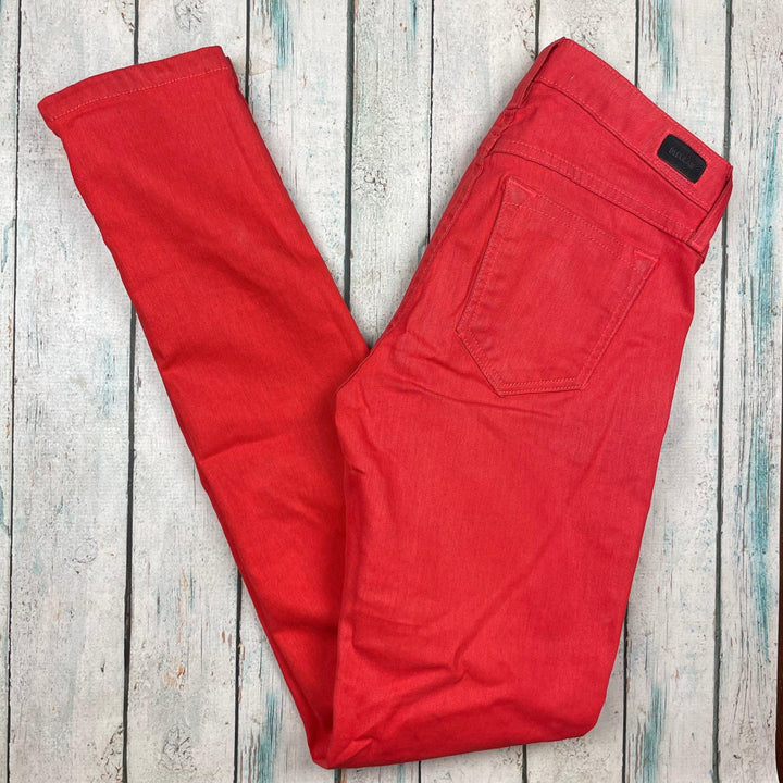 Bleulab USA ‘Detour Leggings’ Fully Reversible Red Skinny Jeans -Size 25 - Jean Pool