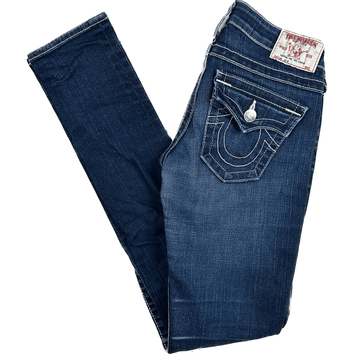 True Religion 'Julie' Dark Wash Skinny Jeans- Size 25 - Jean Pool