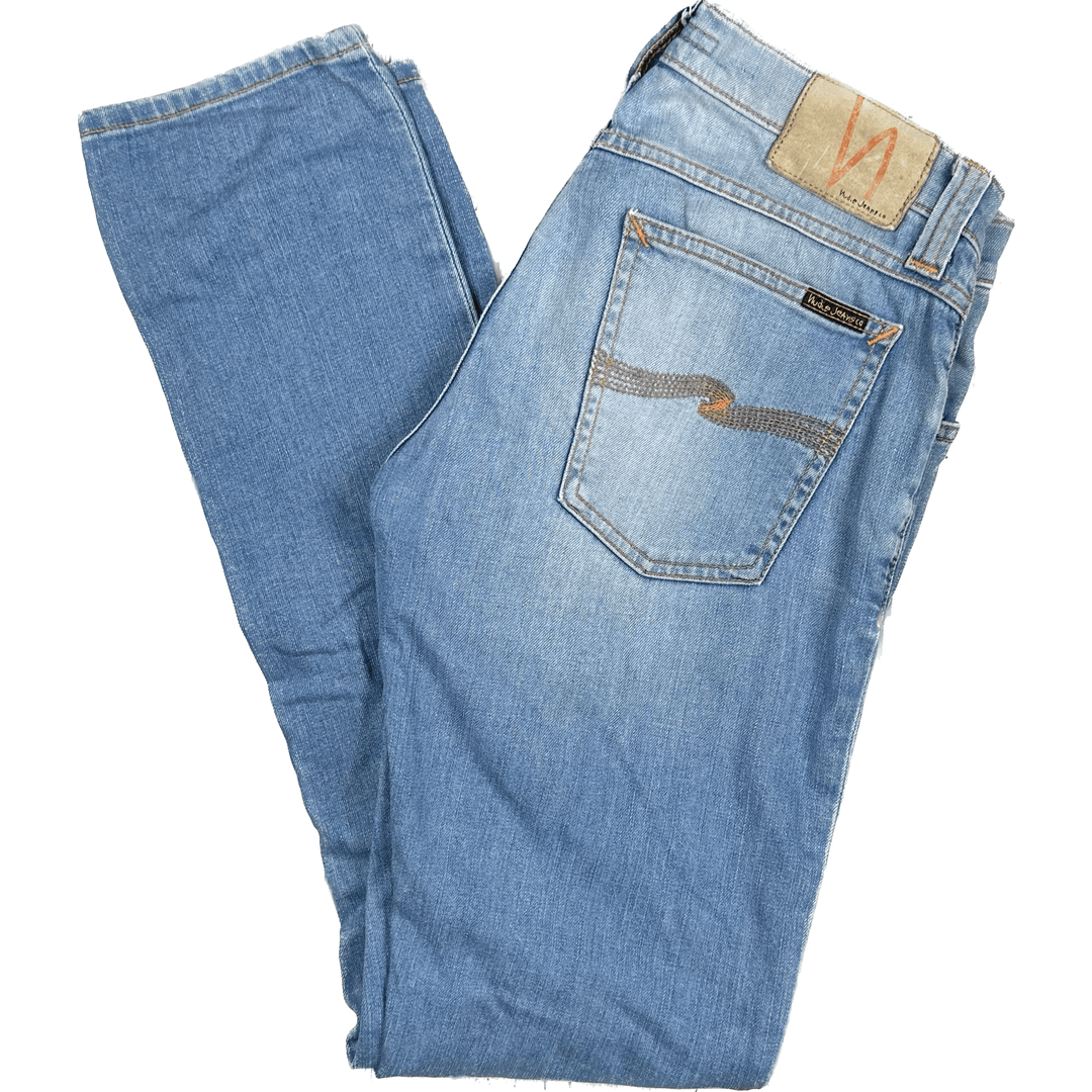 Nudie Tight Long John used Blue wash Jeans