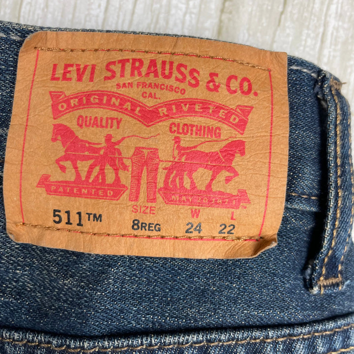 Levis Kids 511 Stretch Skinny Jeans - Size 8Y - Jean Pool