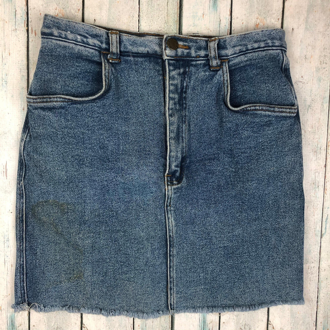 1990's Vintage French Star Stretch Denim Skirt - Jean Pool