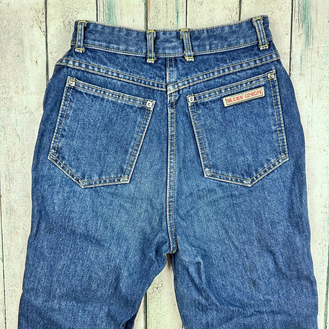 Genuine 1980's Australian Made Blue Union Vintage Denim Jeans - Suit Size 5/6 - Jean Pool