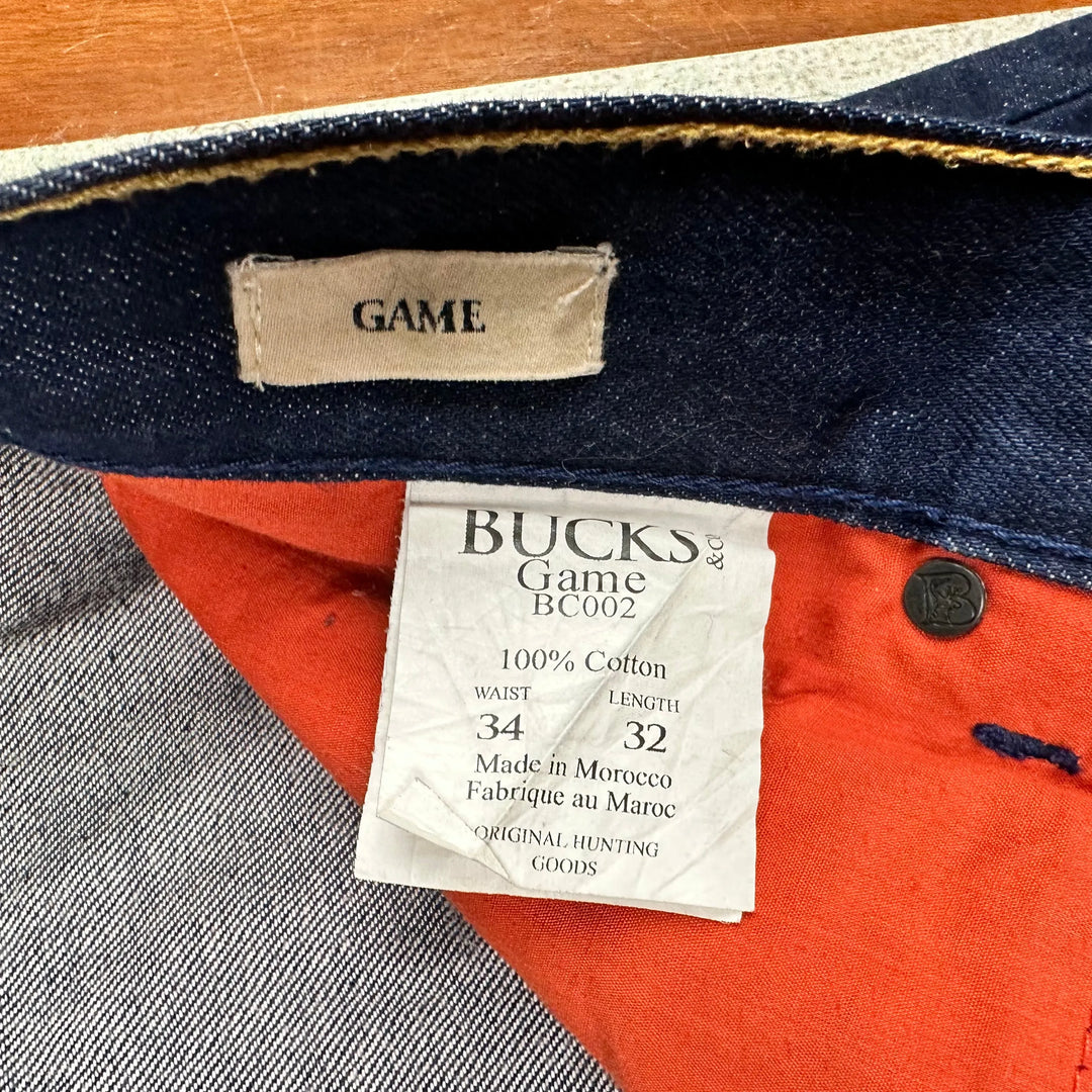 Bucks & Co Legacy of Threads Mens Indigo 'Game' Jeans - Size 34/32 - Jean Pool