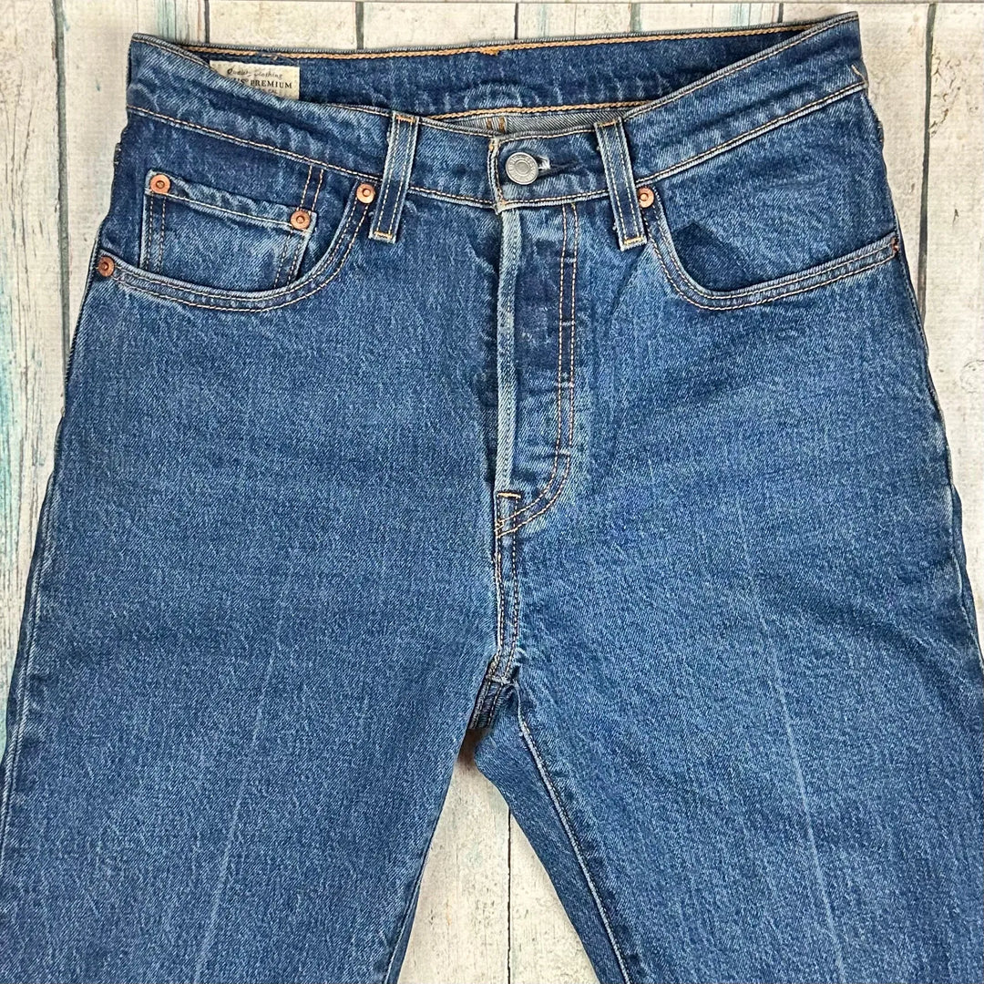 Levis Ladies 501 Button Fly Ankle Jeans -Size 9 or 27" - Jean Pool