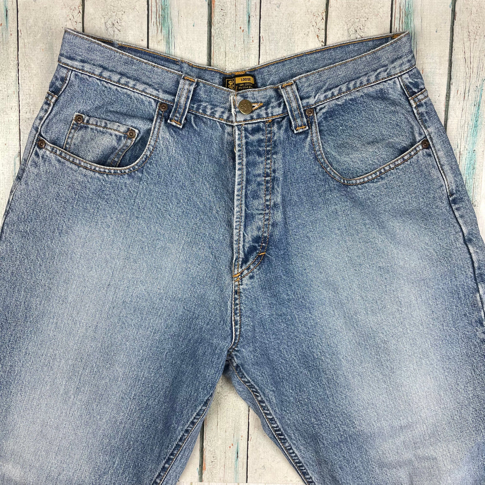 1990's Vintage Lee Australian Made Mens 'Loose' Jeans- Size 84 or 34" - Jean Pool