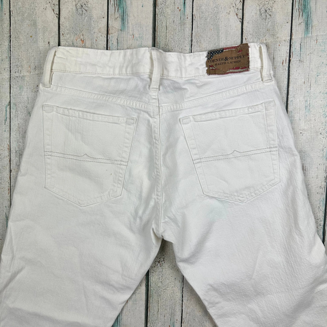 Ralph Lauren Denim & Supply Slim White Jeans - Size 28/32 - Jean Pool