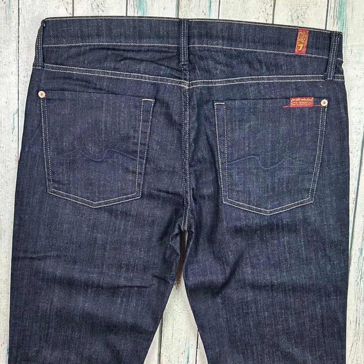 NEW- 7 for all Mankind 'Straight Leg' Stretch Jeans Size- 31 - Jean Pool