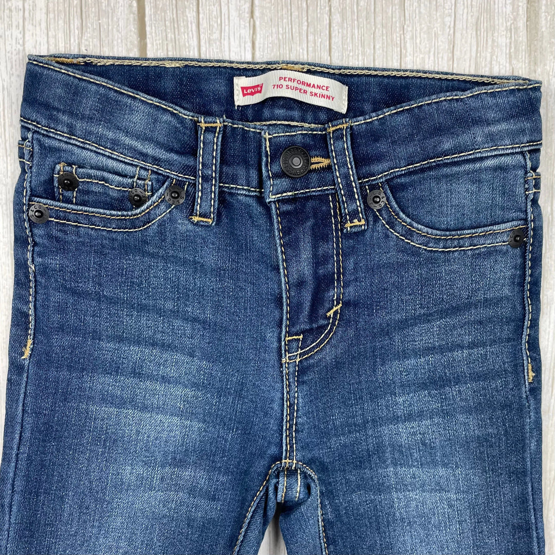 Levis 710 Super Skinny Performance Kids Jeans - Size 4Y - Jean Pool