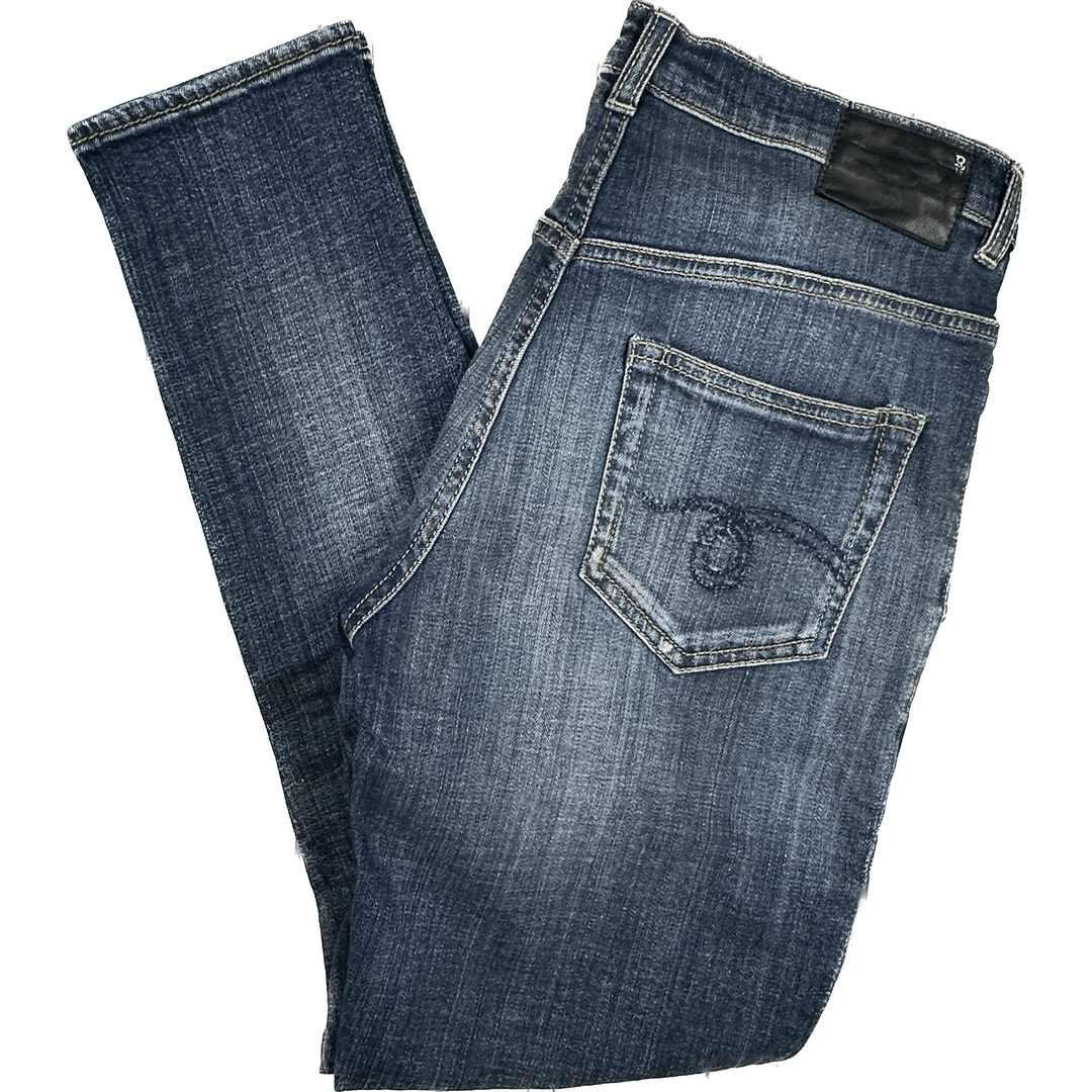 R13 Made in Italy Stretch Tapered 'X Over' Jeans- Size 26 - Jean Pool