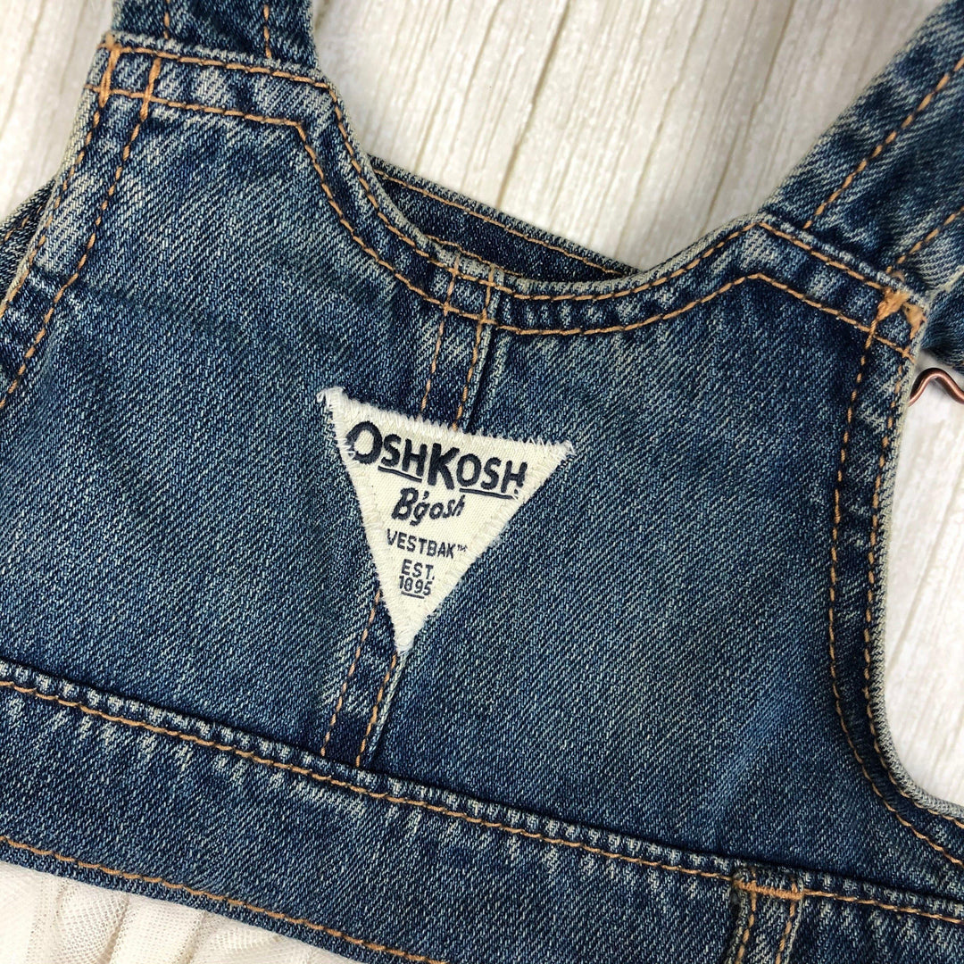 Osh Kosh Bib & Brace Denim Tulle Skirt Skirtall - Size 18M - Jean Pool