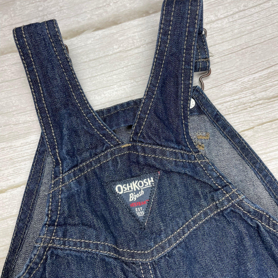 Osh Kosh Classic Bib & Brace Vestbak Denim Overalls - Size 12M - Jean Pool