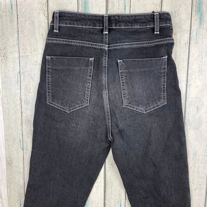 Scanlan & Theodore Charcoal Patch Pocket Skinny Jeans- Size 24 or 6 AU - Jean Pool