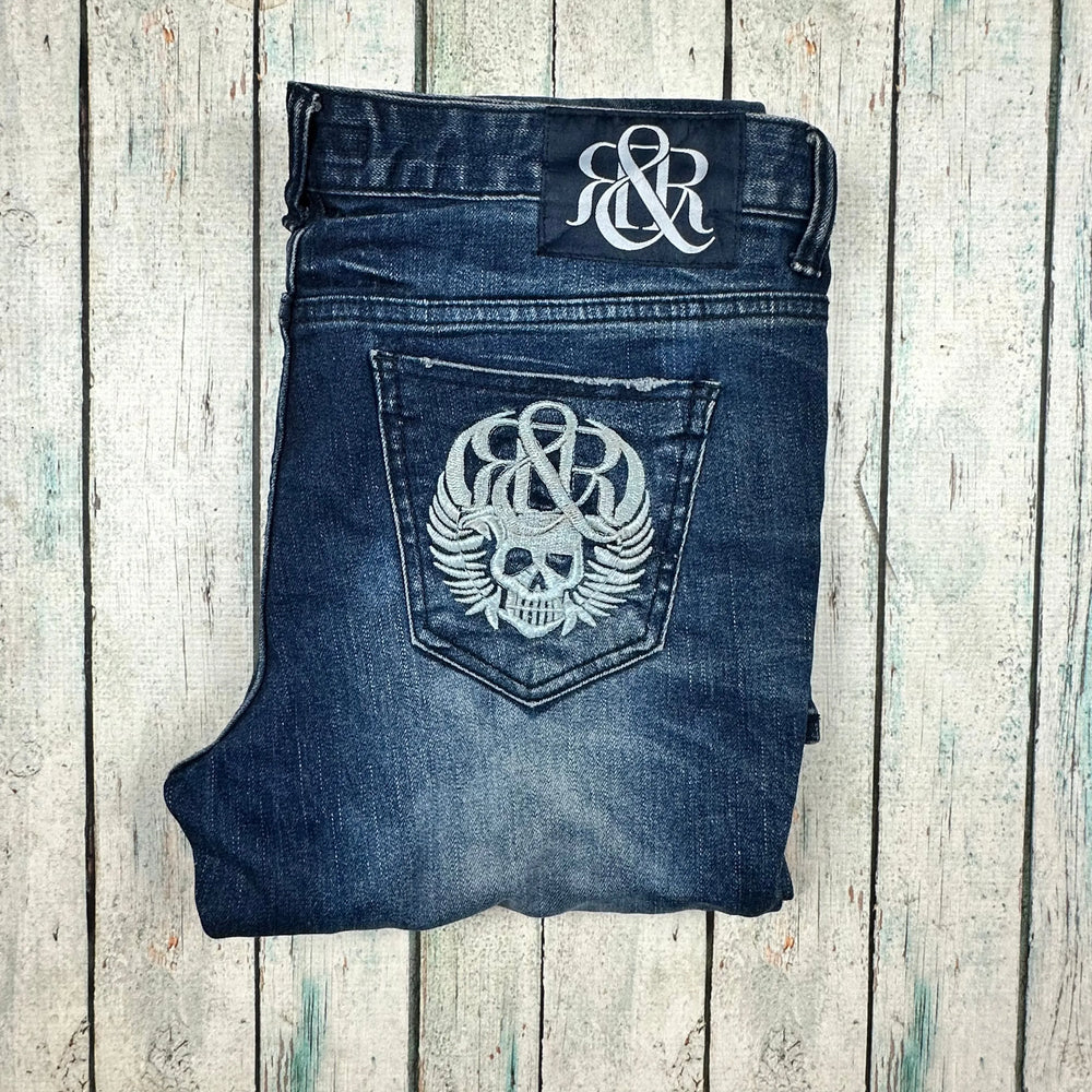 Rock & Republic Skull Pocket Straight Jeans- Size 30 - Jean Pool