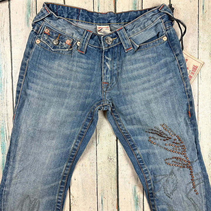 NWT- True Religion 'Joey' Studded Bootcut Jeans- Size 27 - Jean Pool