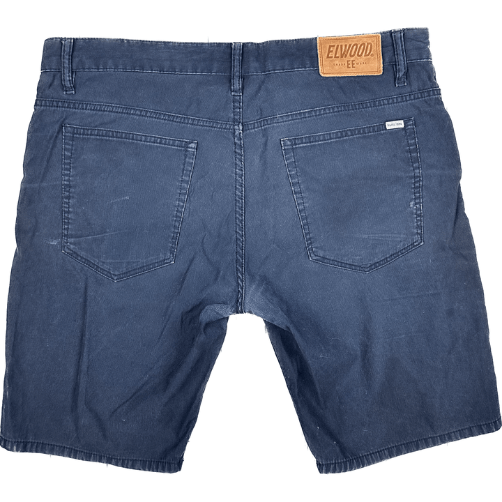 Elwood Mens Classic Jean Shorts - Size 34 - Jean Pool