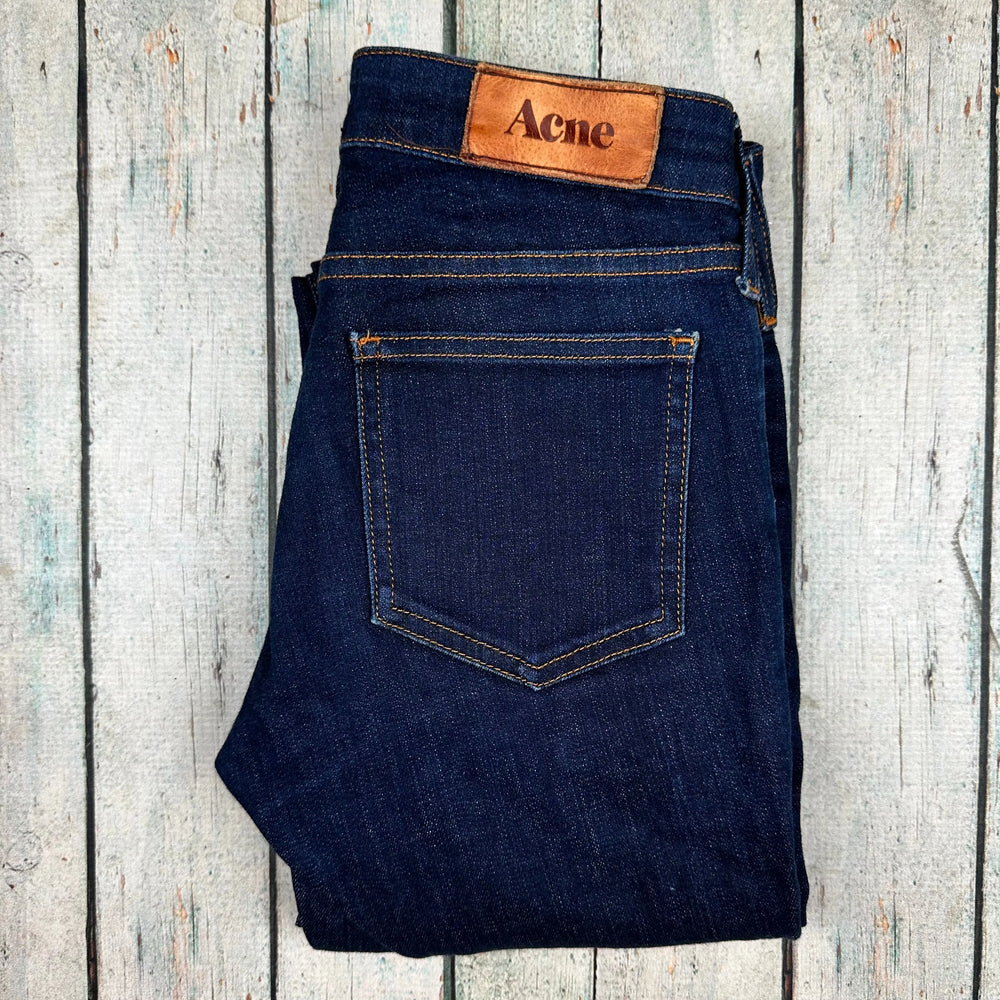 Acne Ladies KEX Soft Raw Straight Leg Jeans - Size 24 S - Jean Pool
