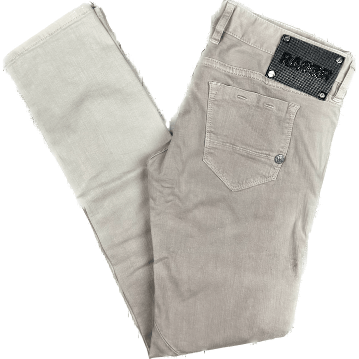 RA-RE Rag Recycle - Low Rise Italian Ombre Beige Jeans -Size 30 - Jean Pool