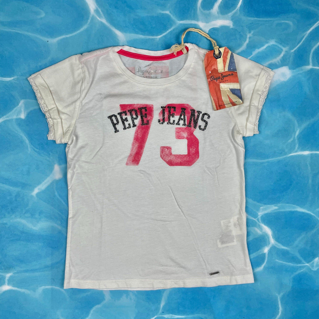 NWT - Pepe Jeans Girls '73' Logo T Shirt - Size 8Y - Jean Pool