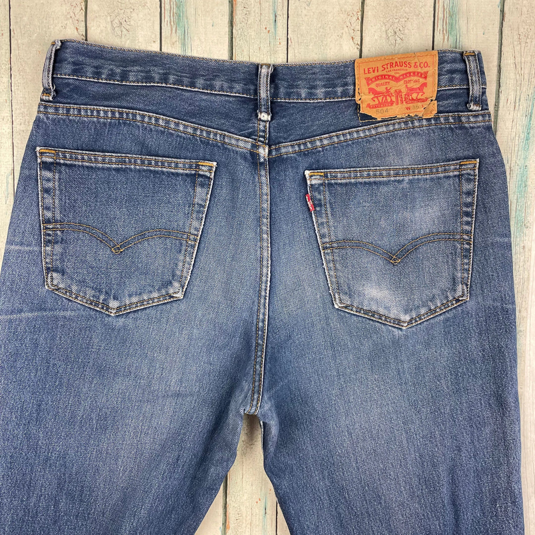 Levis Classic 504 Mens Straight Leg Jeans - Size 36/34 - Jean Pool