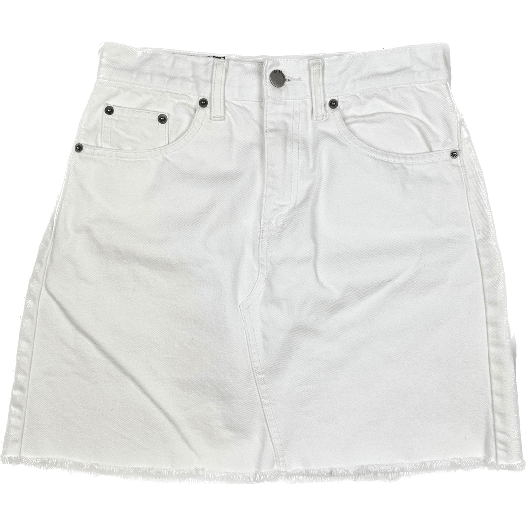 Dr Denim White Denim Mini Skirt - Size S or suit 8/9 - Jean Pool
