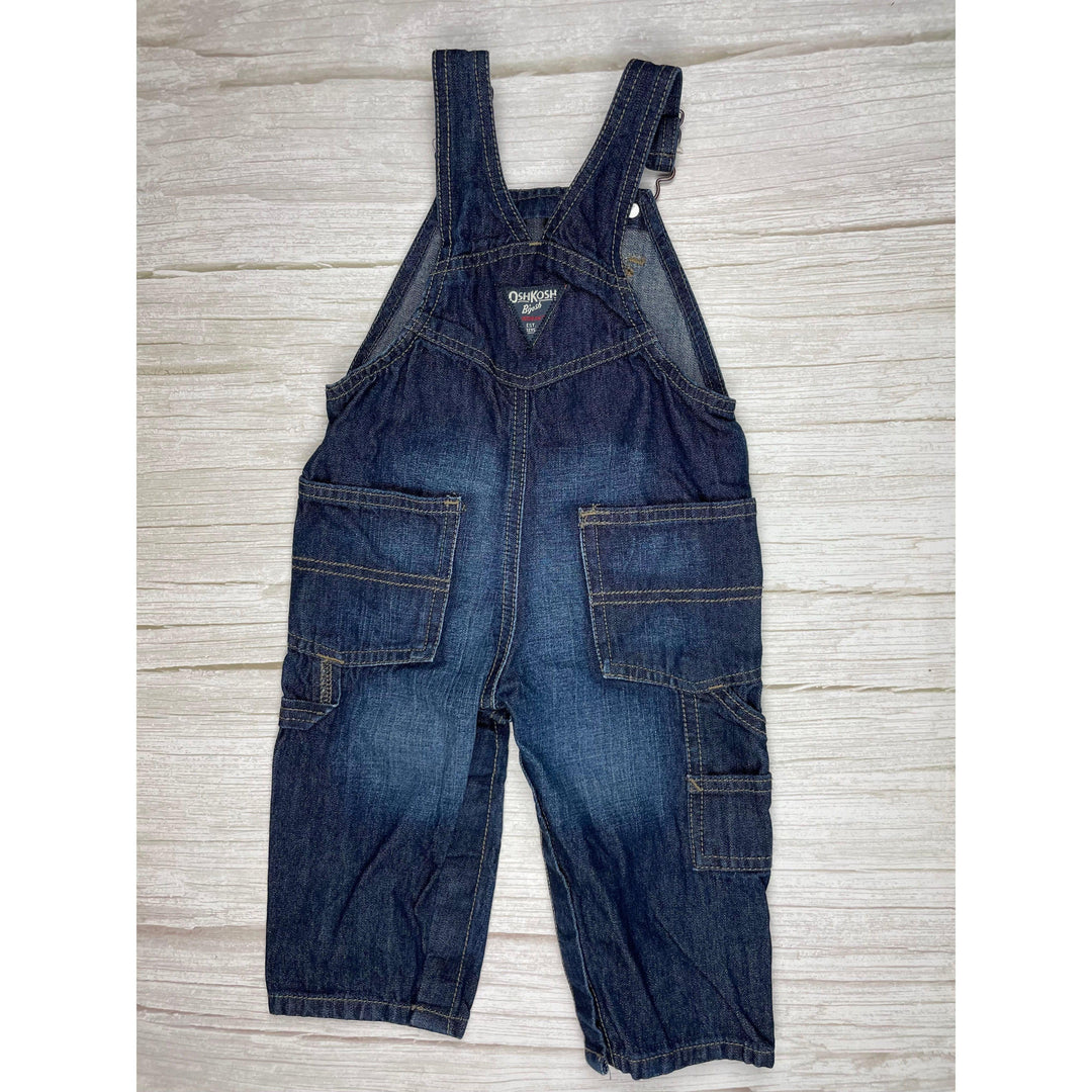 Osh Kosh Classic Bib & Brace Vestbak Denim Overalls - Size 12M - Jean Pool