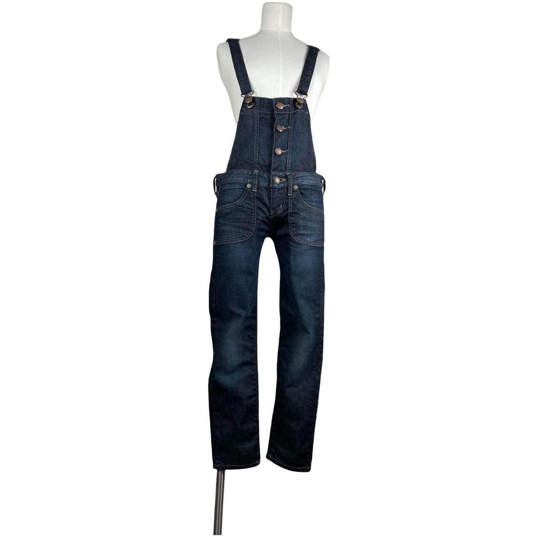 Guess Bib Front Skinny Stretch Overalls -Size 24" or XS - Jean Pool