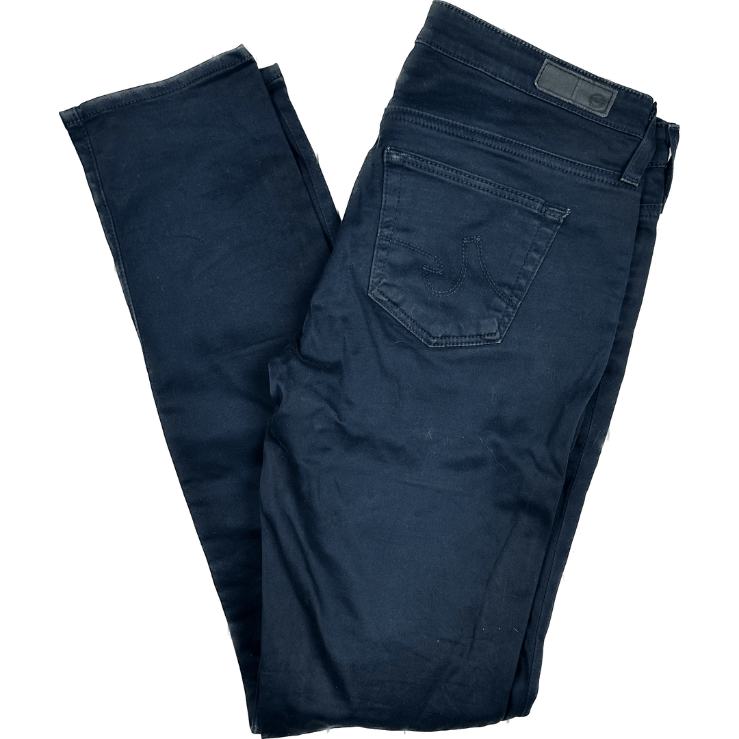 AG Adriano Goldschmied 'The Stilt' Navy Blue Cigarette Leg Jeans- Size 25R - Jean Pool