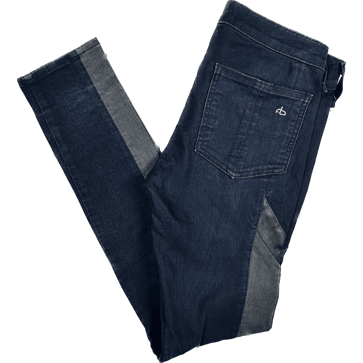 Rag & Bone 'Skinny' Panelled Stretch Jeans- Size 24 - Jean Pool