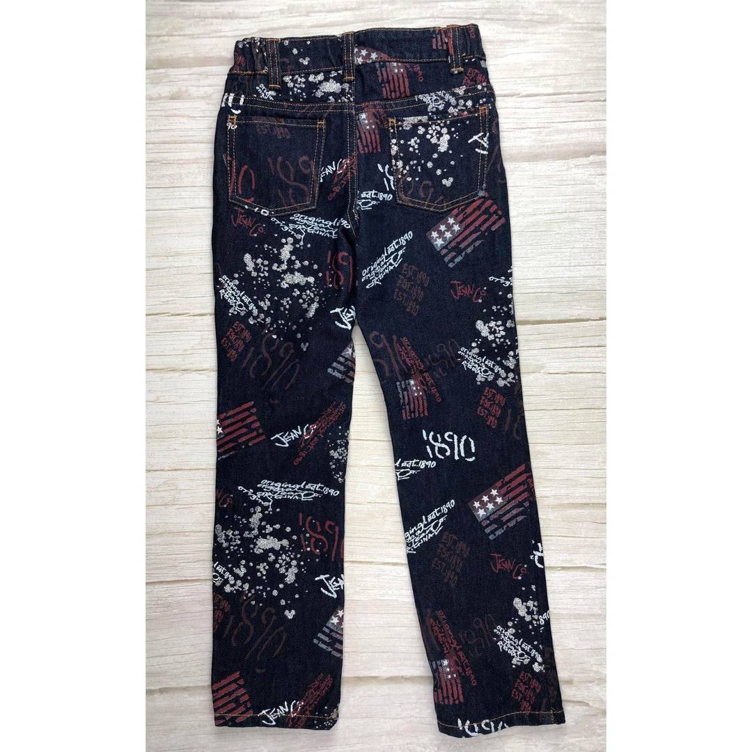 Cherokee USA Graffitti Straight Leg Girls Jeans - Size 6Y - Jean Pool