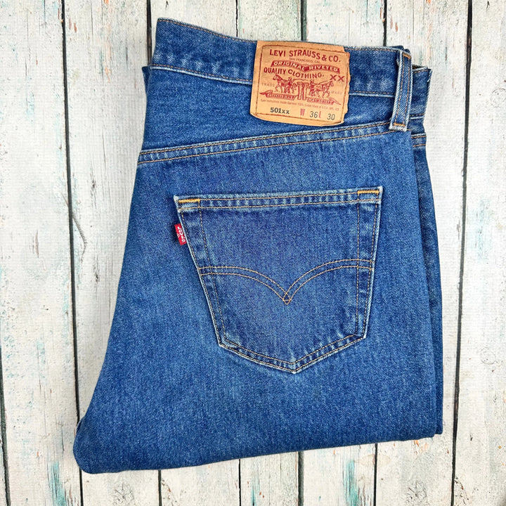 Levis Vintage 90's USA Made 501 Mens Button Fly Jeans -Size 36 - Jean Pool