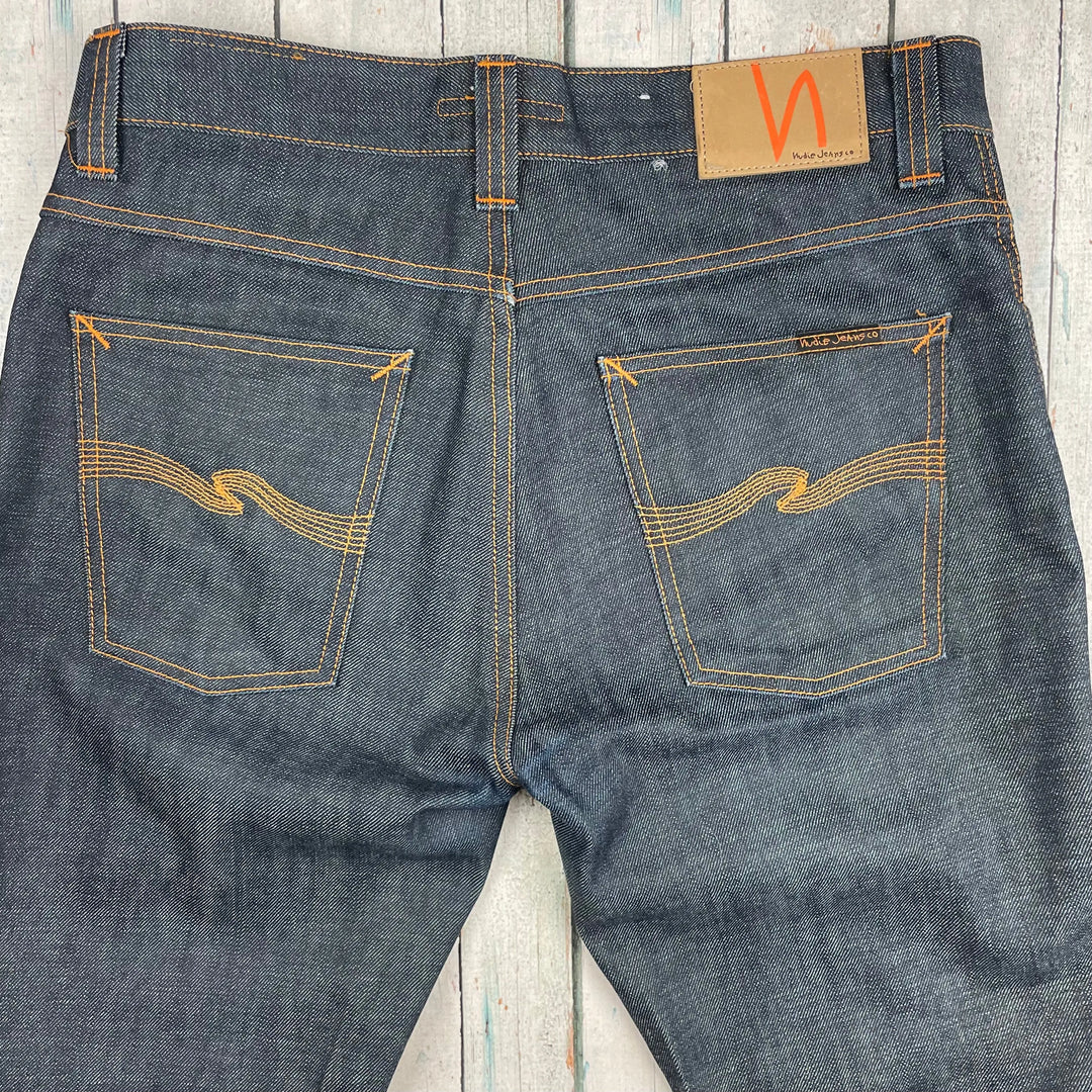 NEW-Nudie Jeans Co. 'Slim Jim' Dry Japan Wash Jeans - Size 33/32 - Jean Pool