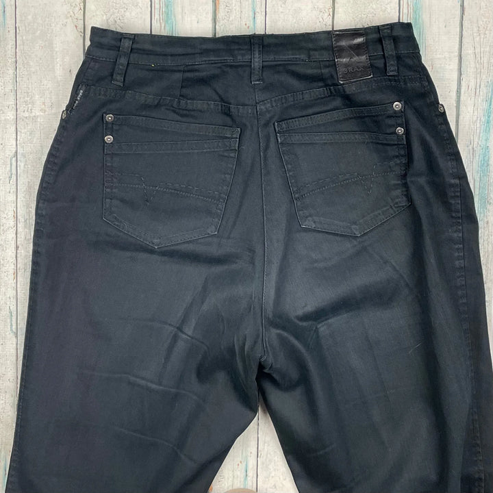 Brax Sport 'Carola' Black Straight Stretch Jeans - Size 34"or 16 - Jean Pool