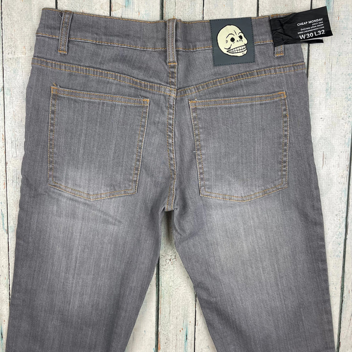 NWT - Cheap Monday 'Narrow Light Grey' Skinny Jeans - Size 30//32 - Jean Pool