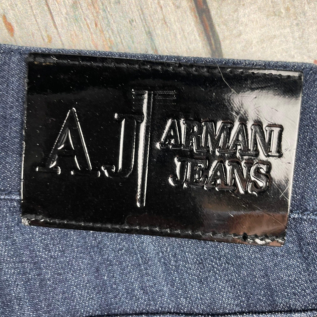 Armani Jeans AJ Slim Straight 'Indigo 09' Stretch Jeans -Size 27 - Jean Pool