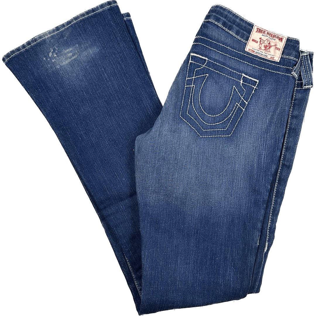 True Religion 'Rockstar Gina' Low Rise Bootcut Jeans- Size 28 - Jean Pool