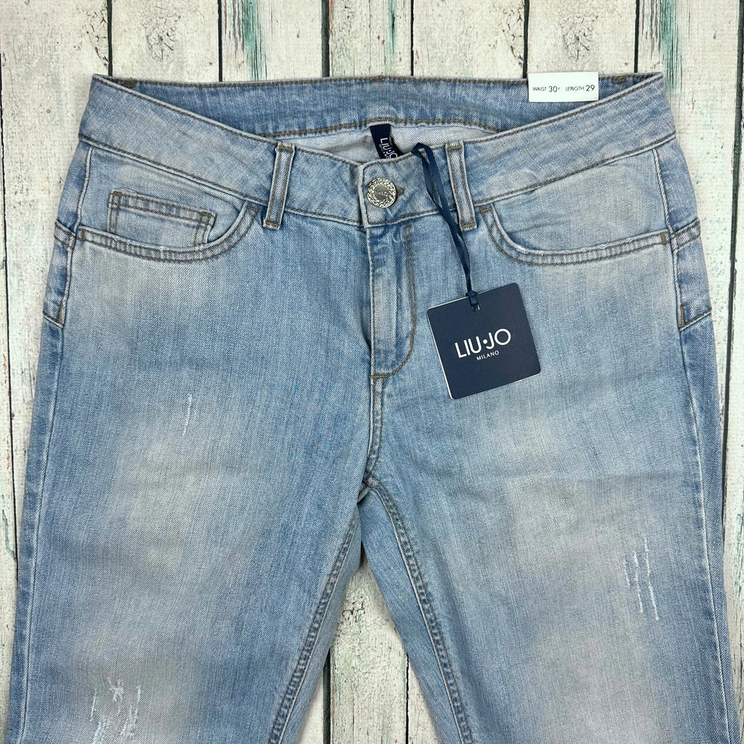 NWT - LUI-JO Italian Rhinestone Hem Slim Fit Jeans -Size 30 - Jean Pool