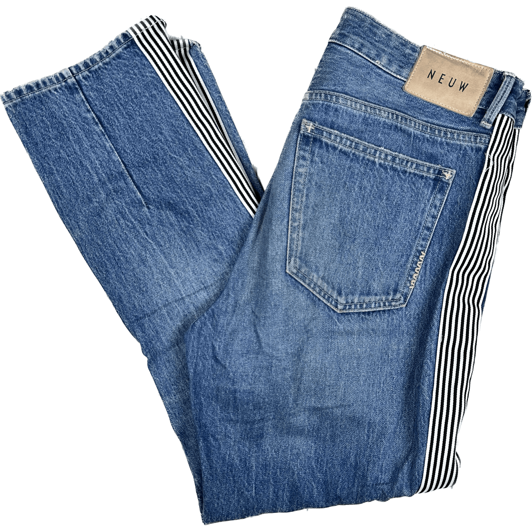 NEUW Ladies 'LEXI' High Rise Stripe Sided Jeans - Size 29 - Jean Pool