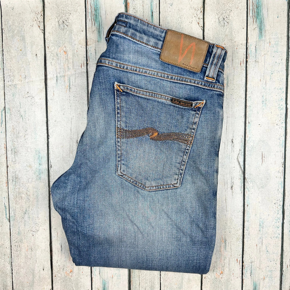 Nudie 'Skinny Lin' Organic Spring Blue Wash Denim Jeans- Size 32/34 - Jean Pool