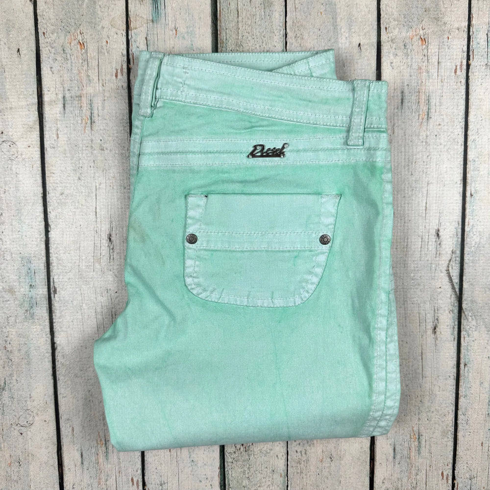 Diesel Green Garment Dyed Low Rise Ankle Jeans -Size 26 - Jean Pool