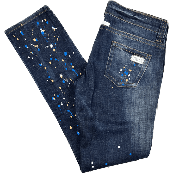 Authentic Jean Paul Gaultier Paris Paint Splatter Jeans -Size 30" - Jean Pool