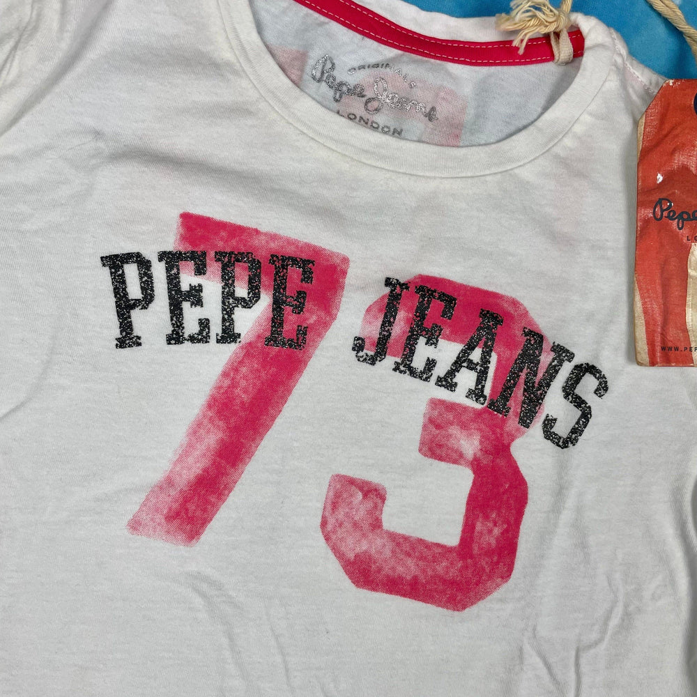 NWT - Pepe Jeans Girls '73' Logo T Shirt - Size 8Y - Jean Pool