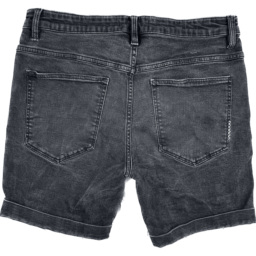 Mens NEUW 'Ray Tapered' Washed Black Stretch Shorts - Size 32 - Jean Pool