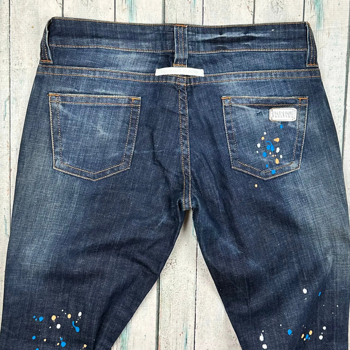 Authentic Jean Paul Gaultier Paris Paint Splatter Jeans -Size 30" - Jean Pool