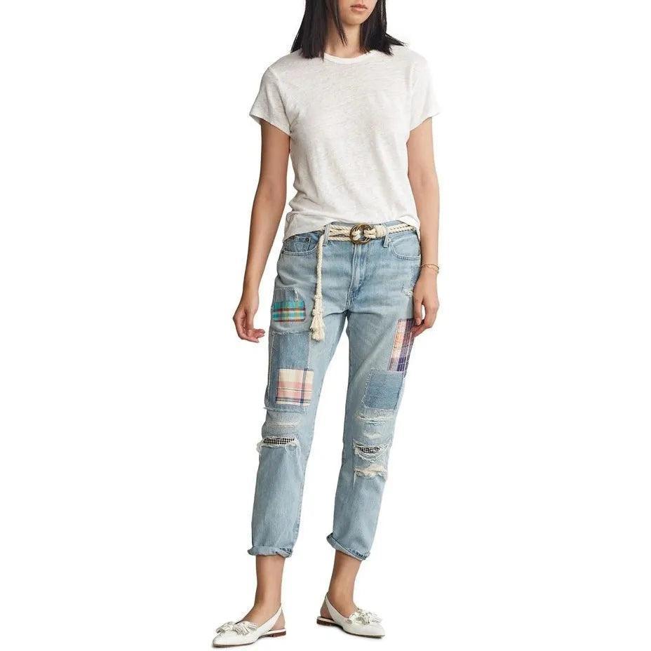 NWT-Ralph Lauren 'Avery Boyfriend' Patchwork Denim Jeans - Size 27 - Jean Pool