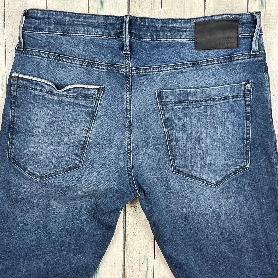Mavi White Edge Denim Mens Tapered Slim 'Jake' Jeans -Size 32/34 - Jean Pool