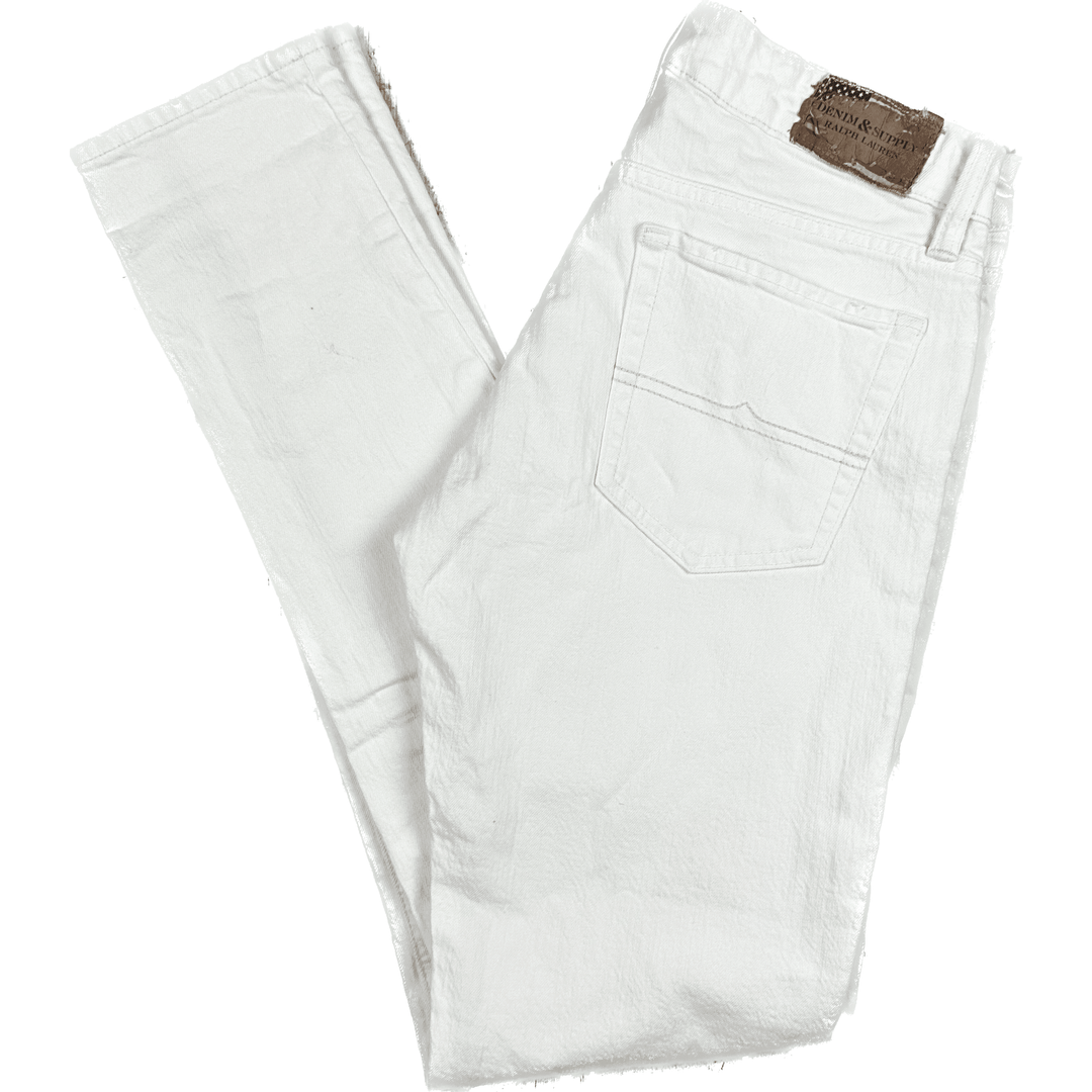 Ralph Lauren Denim & Supply Slim White Jeans - Size 28/32 - Jean Pool