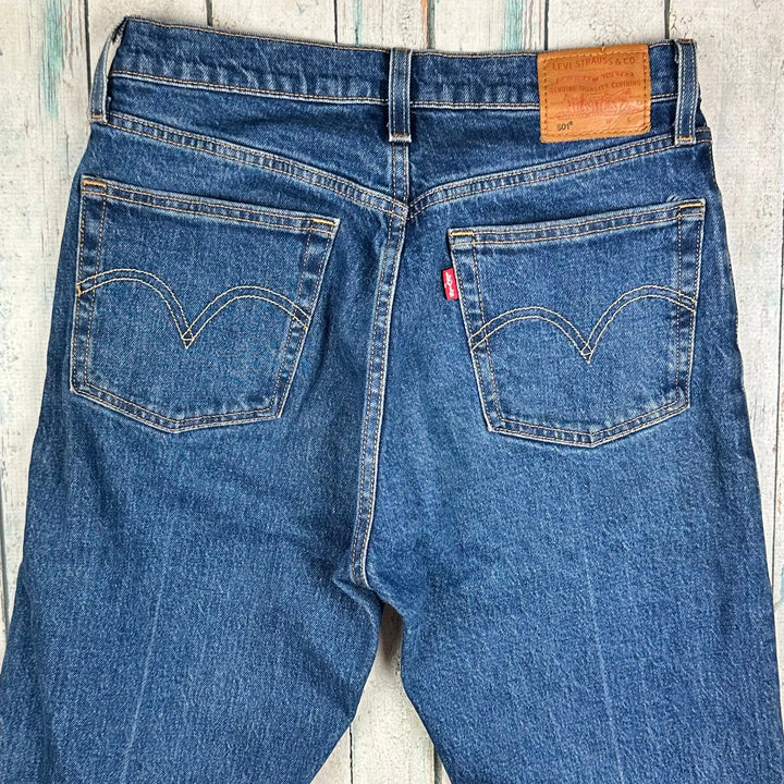 Levis Ladies 501 Button Fly Ankle Jeans -Size 9 or 27" - Jean Pool